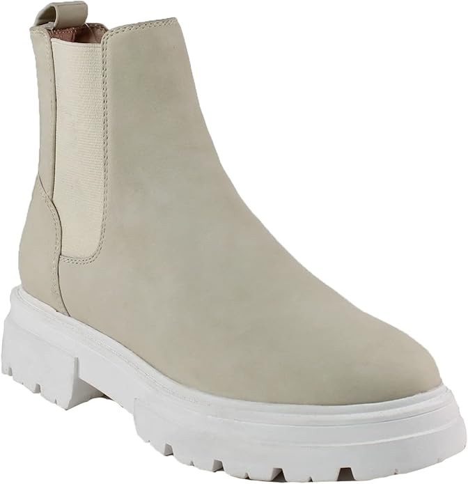 COZZY GIRL Jada Women Chelsea Boots Elastic Side Slip-on Lug Sole Chunky Block Heel Ankle Booties | Amazon (US)