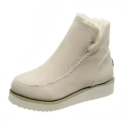 Dezsed Women s Ankle Boot Clearance Women Fashion Shoes Classic Non-Slip Ankle Snow Booties Warm Flu | Walmart (US)