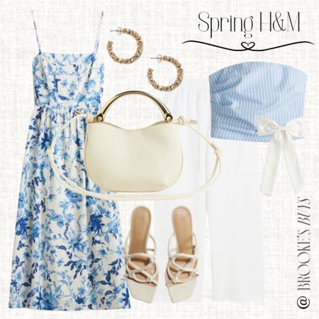 New spring dress with bag and sandals are perfect wedding or showers. Or pick this cute stripe top and linen pants

#LTKfindsunder100 #LTKfindsunder50 #LTKU