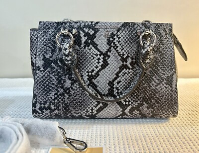 Michael Kors Marilyn Small Snake Embossed Leather Crossbody Bag NWT | eBay US