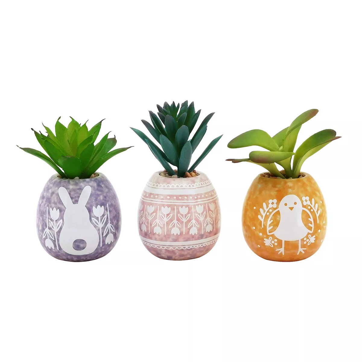 Celebrate Together™ Easter Ceramic Egg Faux Succulent Planters, Set of 3 | Kohl's