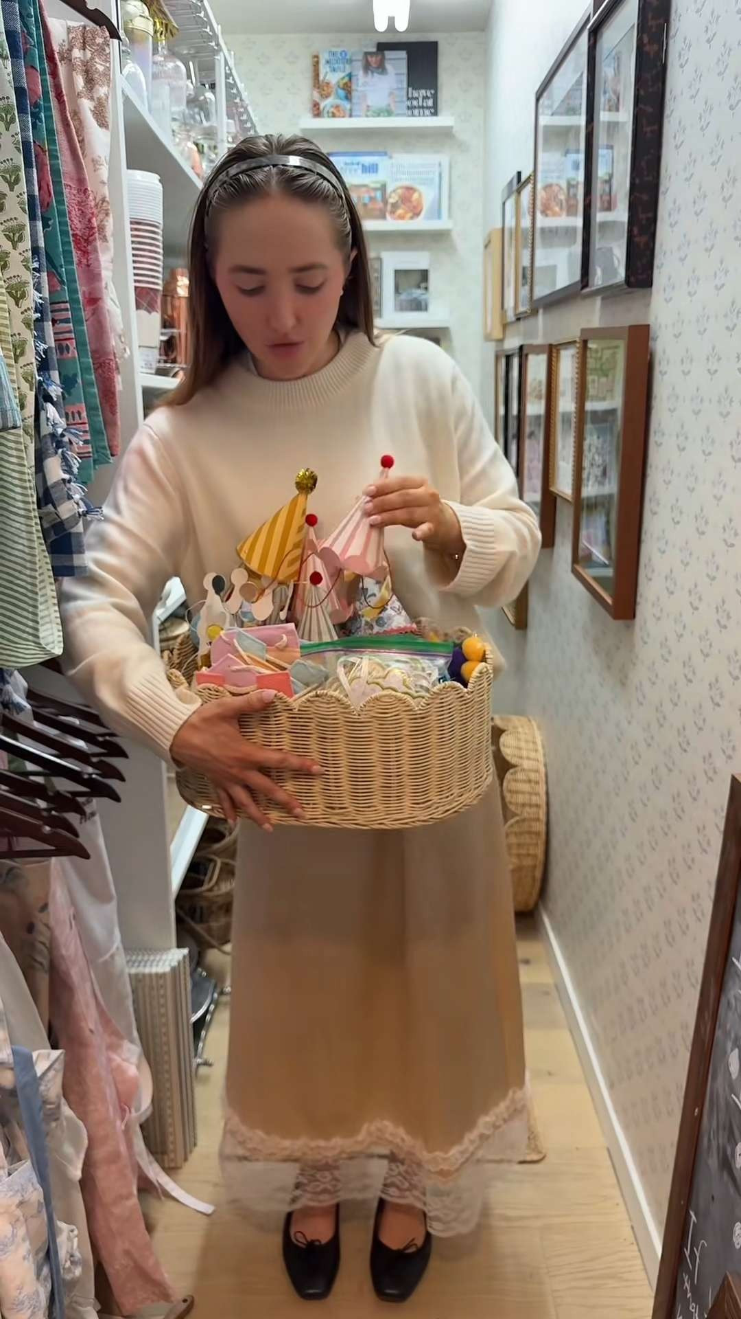 My birthday party basket collection 💘🎀🏡🪄 Over the years I’ve picked up so many cute pieces, and these are the staples I always keep on hand! From a felt birthday banner and festive signs to party crowns, hats, and all my favorite birthday decor. 

 #LTKootd #LTKvlog #LTKHome