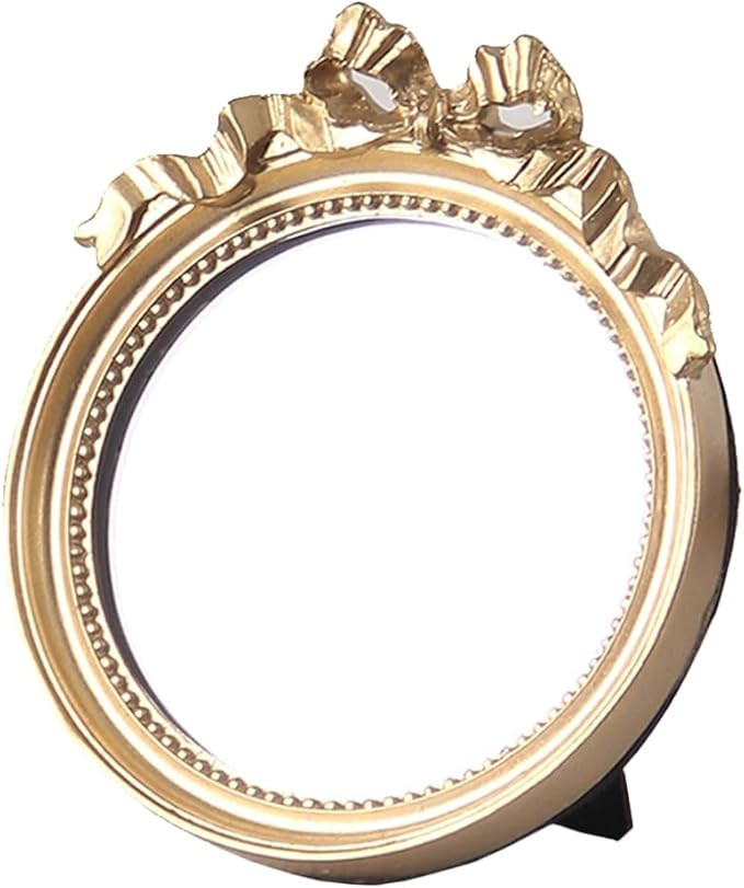 1Pc European Style Single Side Mirror Round Make Up Mirror Handheld Portable Handle Mirror Dressi... | Amazon (US)