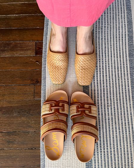Leaning into natural materials for shoes & accessories this season. Love the woven look on these sandals & mules  

#LTKSeasonal #LTKstyletip #LTKshoecrush