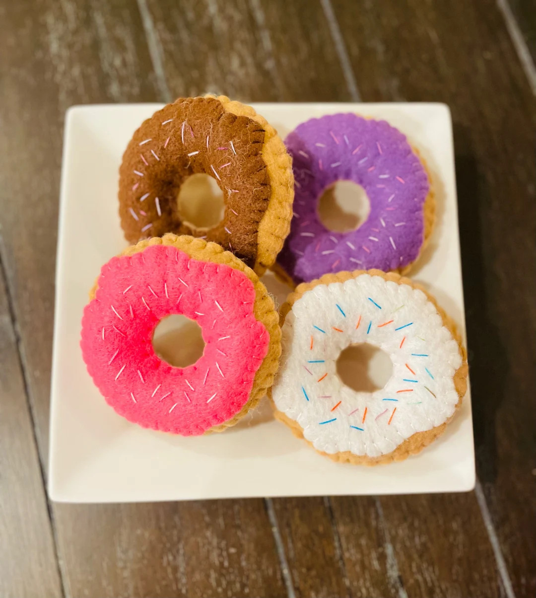 Felt Donuts - Variety of Frosting Colors - Pretend Play Food - Dessert - Birthday Party favor | Etsy (US)