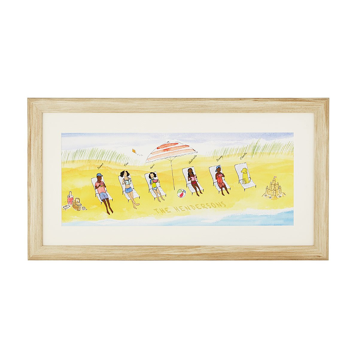 Personalized Beach Family Art | UncommonGoods
