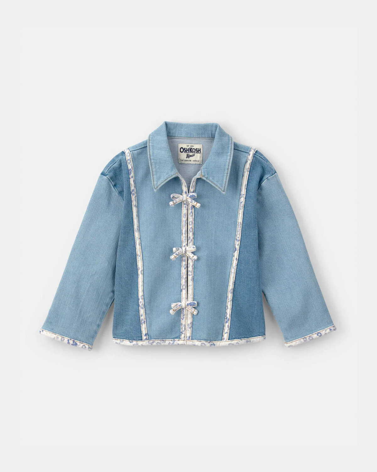 Toddler Girl Patchwork Denim Jacket - Light Wash | Carter's Inc
