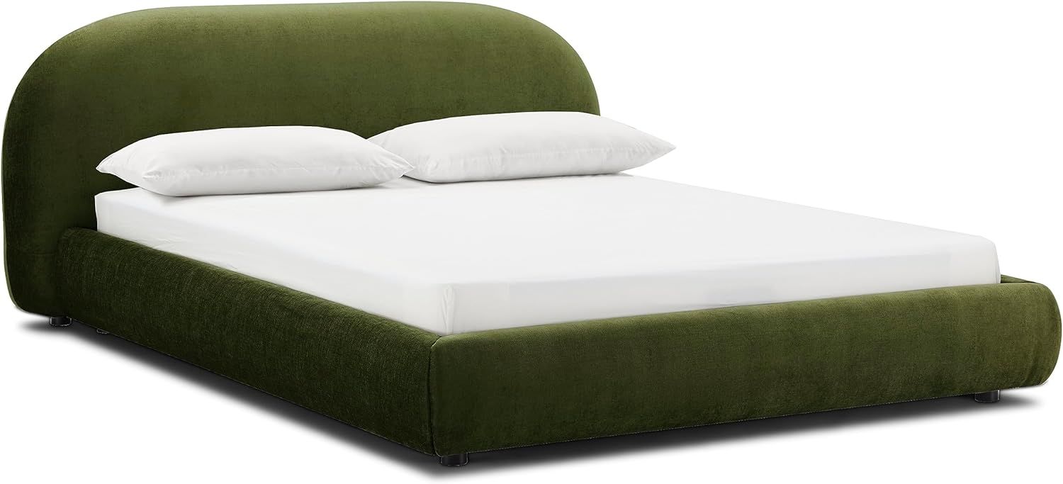 POLY & BARK Genoa Size Bed, King (U.K. Standard), Distressed Green Velvet | Amazon (US)