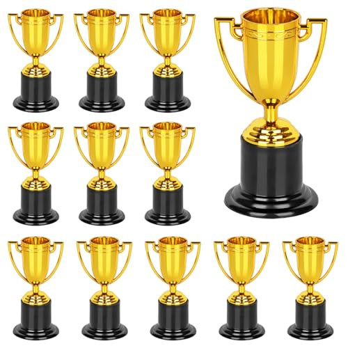 WINKIO Mini Trophies,Gold Trophy Award, Plastic Trophies for Kids, 4 Inch Trophy Cups, Award Trop... | Amazon (US)