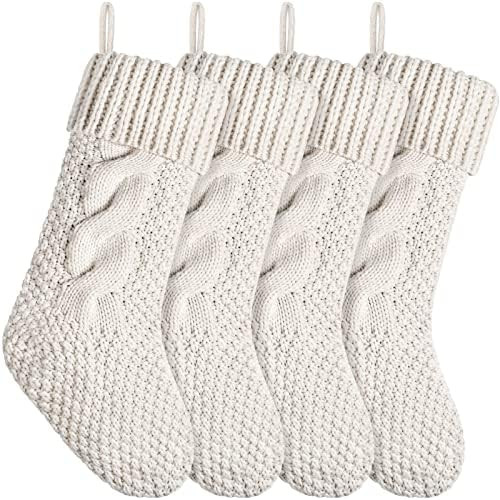Christmas Stockings Double-Sided Xmas Stockings Knitted 18 Inches Large Fireplace Hanging Stockin... | Amazon (US)