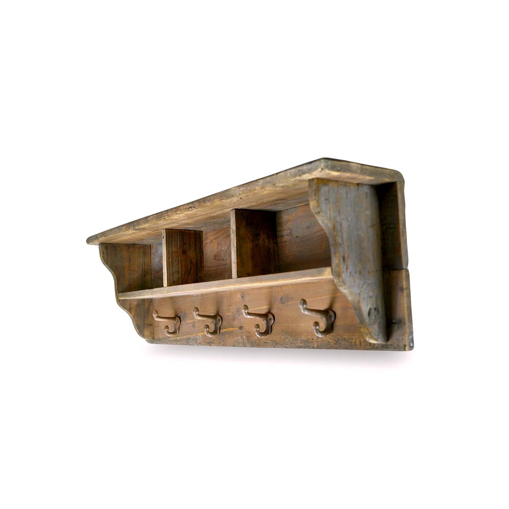 Gracie Oaks Madi Solid Wood Wall 4 - Hook Wall Mounted Coat Rack & Reviews | Wayfair | Wayfair North America