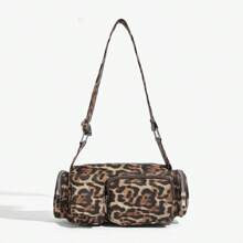 Women Leopard Print Fashionable Shoulder Bag, Suitable For Daily Use, Trendy Cheetah Print Bag For Women Leopard Comeback | SHEIN