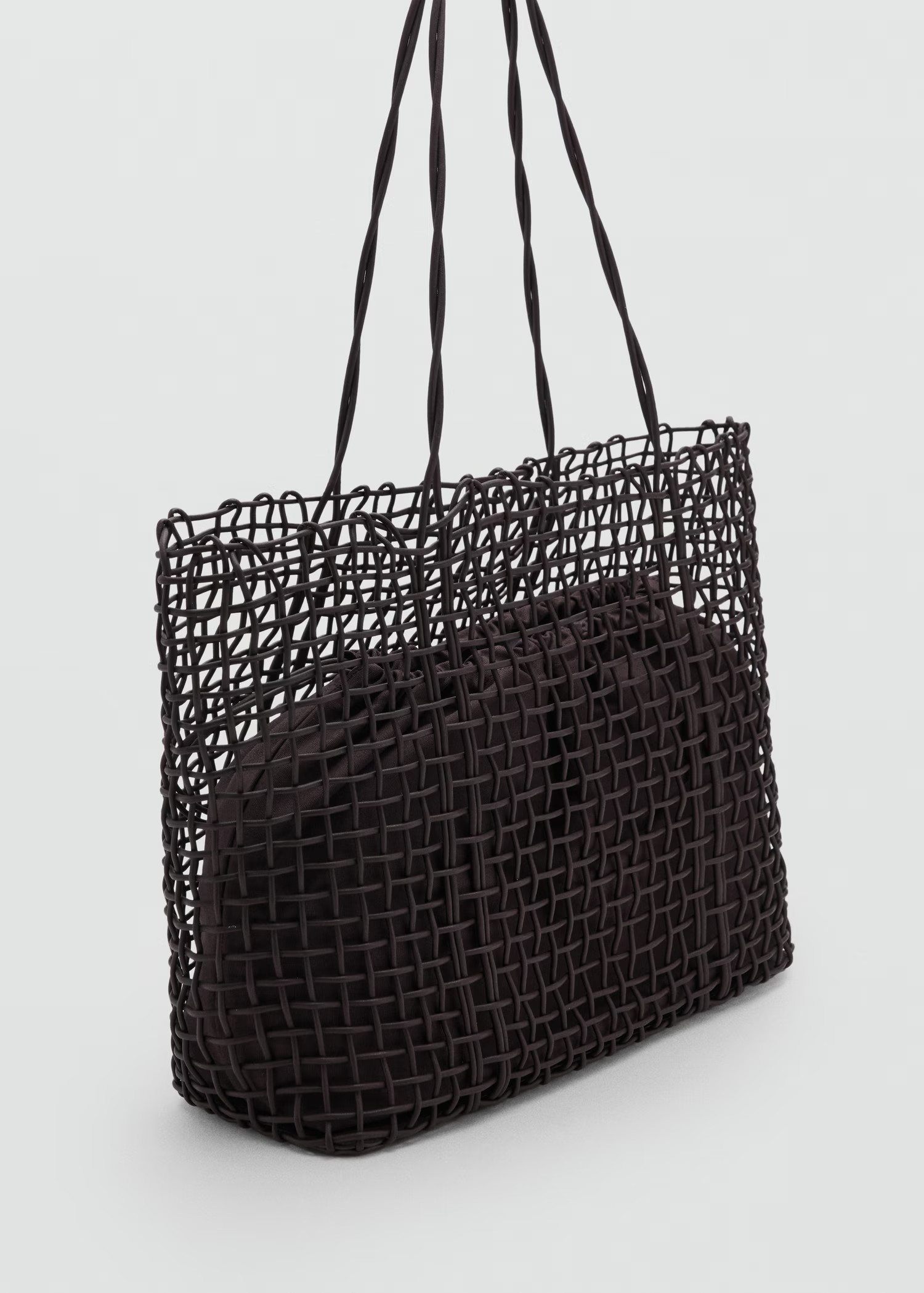Braided shopper bag - Women | MANGO USA | Mango (US/MX/AU)