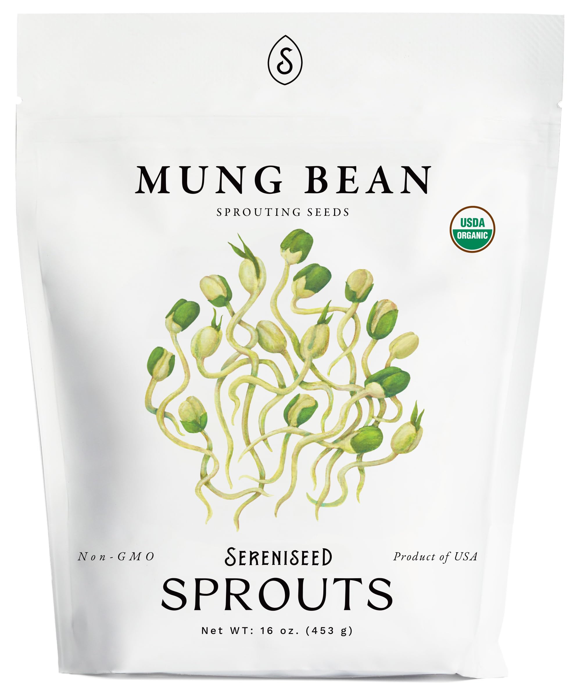 Organic Mung Bean Sprout Seeds (16 oz) – Non-GMO, Heirloom Seeds for Sprouting and Microgreens | Amazon (US)