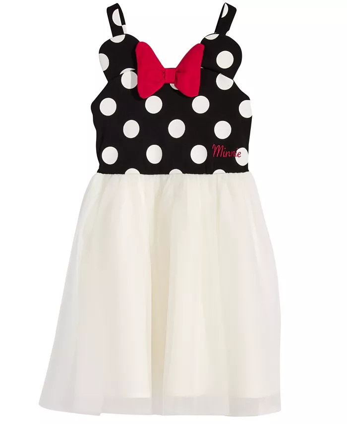 Disney Minnie Mouse 3D Bow & Dot-Print Dress, Toddler Girls - Macy's | Macy's
