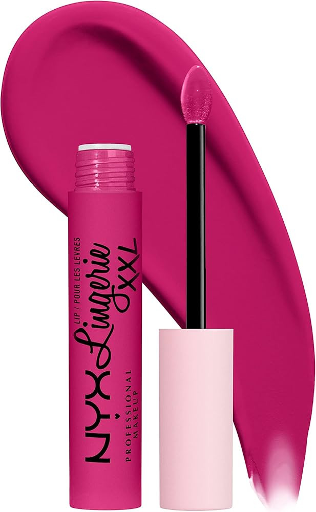NYX PROFESSIONAL MAKEUP Lip Lingerie XXL Matte Liquid Lipstick - Pink Hit (Cool Toned Hot Pink) | Amazon (US)