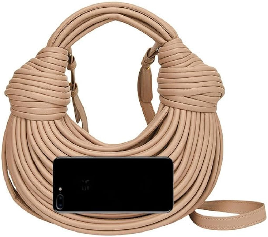 Amazon.com: Hand Bread Women's Clutch Top Handle Satchel Shoulder Crossbody Creative Noodles Purs... | Amazon (US)