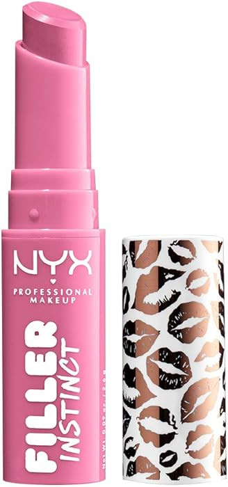 NYX PROFESSIONAL MAKEUP Filler Instinct Plumping Lip Color, Lip Balm - Miami Nights (Hot Pink) | Amazon (US)