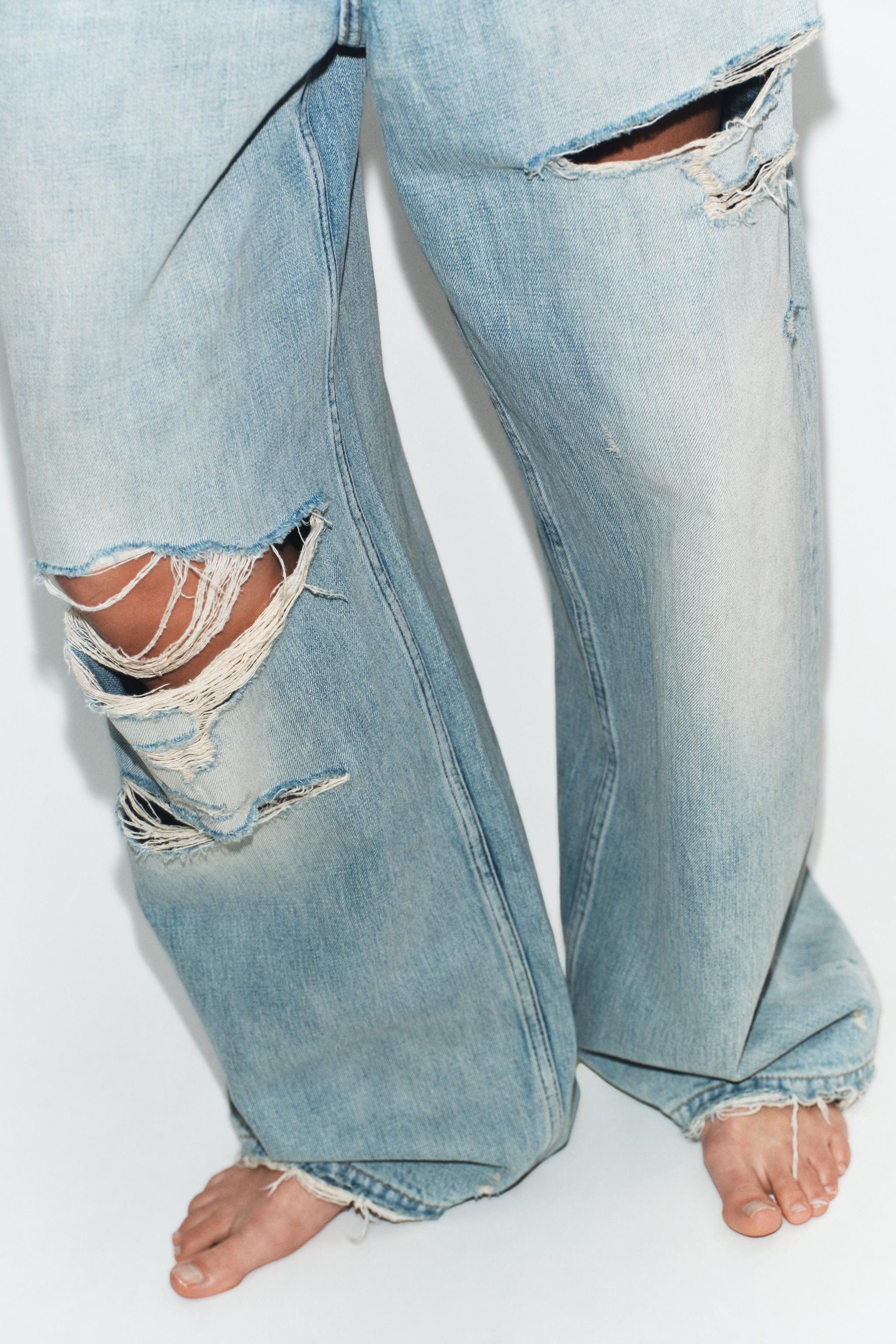 TRF FOLDED WAIST MID-RISE JEANS | Zara US