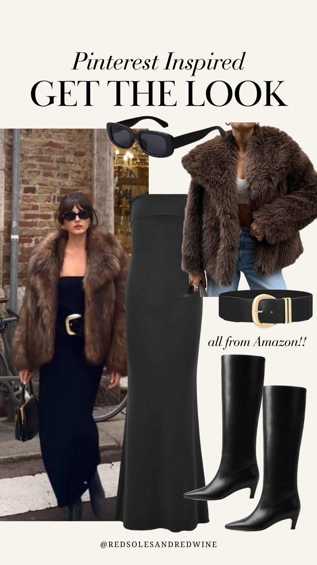 Pinterest inspired outfit from Amazon! Love the faux fur and maxi dress combo 

 