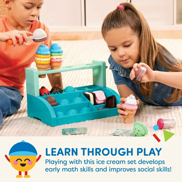 Battat Sweet Sprinkles Ice Cream Plastic Set with 40+ Multicolor Pieces, Toddler and Preschool Pl... | Walmart (US)