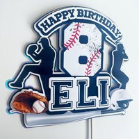 Baseball Birthday Decorations, Cake Topper, Boys Party | Etsy (US)