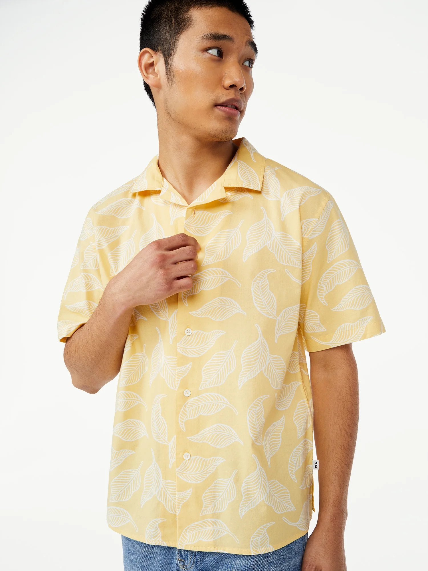 Free Assembly Men’s Short Sleeve Camp Shirt - Walmart.com | Walmart (US)