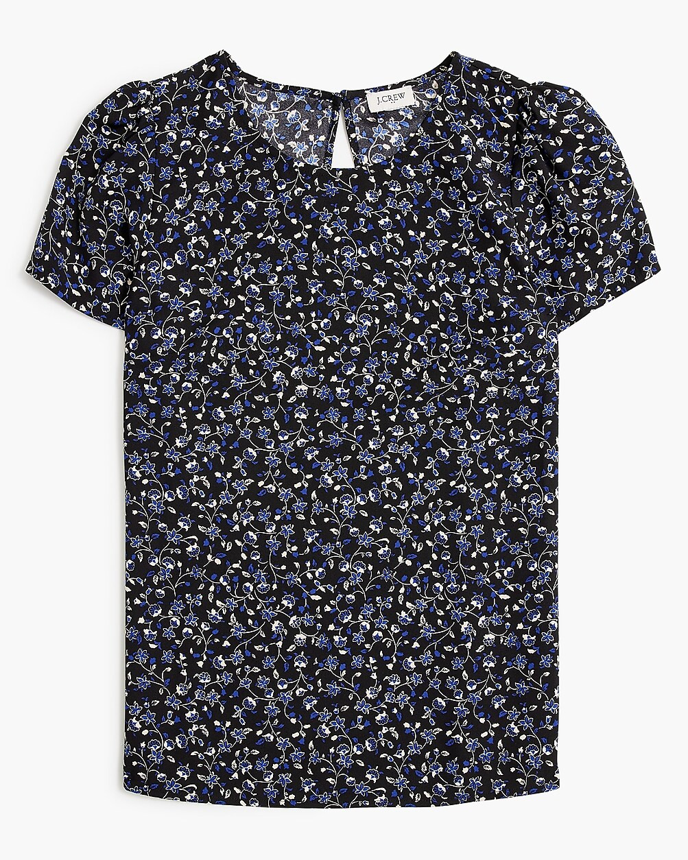 Printed short-sleeve crepe top | J.Crew Factory