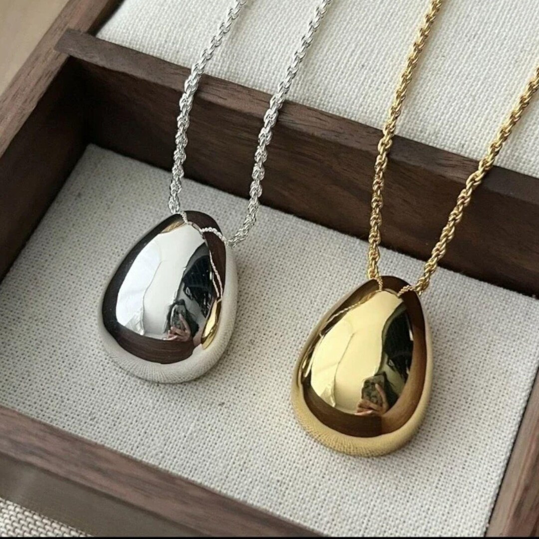 Massive Teardrop Long Necklace Gold Plated Stainless Steel CZ Pendant Necklace Gift for Her, Wedd... | Etsy (US)