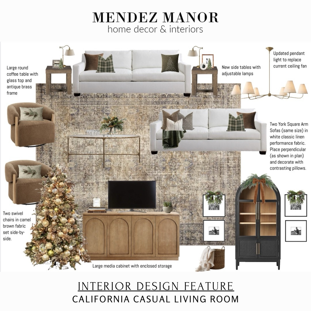 I love helping clients source Christmas decor for their homes! 👏🏻

This beautiful living room with two York Square Arm Sofas is ready for the holidays. 

This pre-decorated tree from Neiman Marcus is a splurge but I’m linking some additional budget friendly options. 

We are putting a Christmas greenery swag on the curio cabinet which will be so cute! 

#christmastree #christmasdecor #home #wreath #christmaspillows

#LTKHome #LTKHoliday #LTKStyleTip