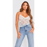 White Lace Detail Cami | PrettyLittleThing US