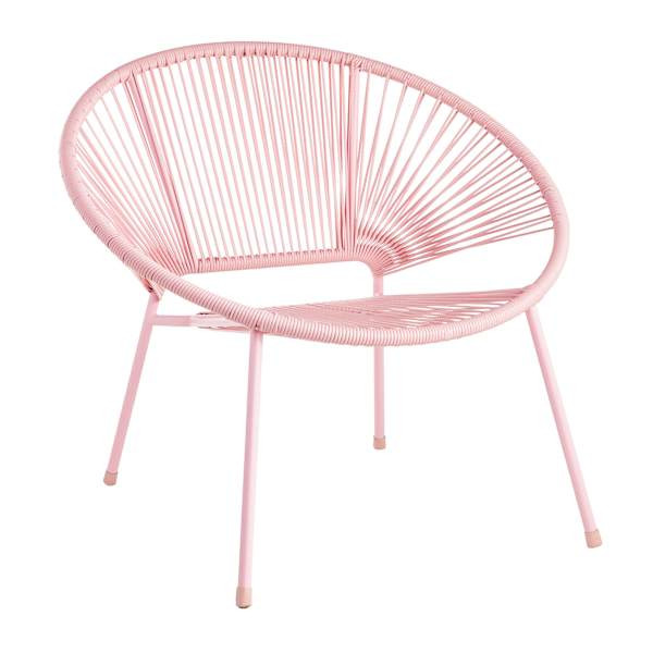 Pink Round Disc Outdoor Chair | At Home