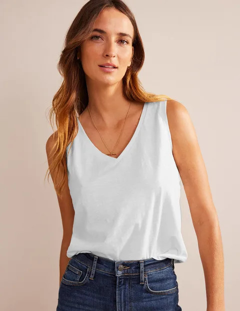Regular V-neck Slub Vest | Boden (UK & IE)