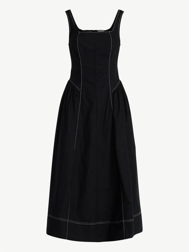 Free Assembly Women's and Women's Plus Sleeveless Cotton Panel Maxi Dress, Sizes XS- 4X | Walmart (US)