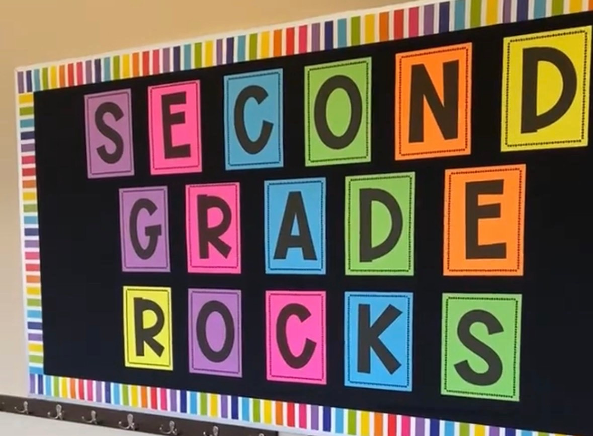 Easy back to school bulletin
board with Astrobrights paper!