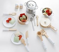 Wooden Cooking &amp;amp; Eating Set | Pottery Barn Kids