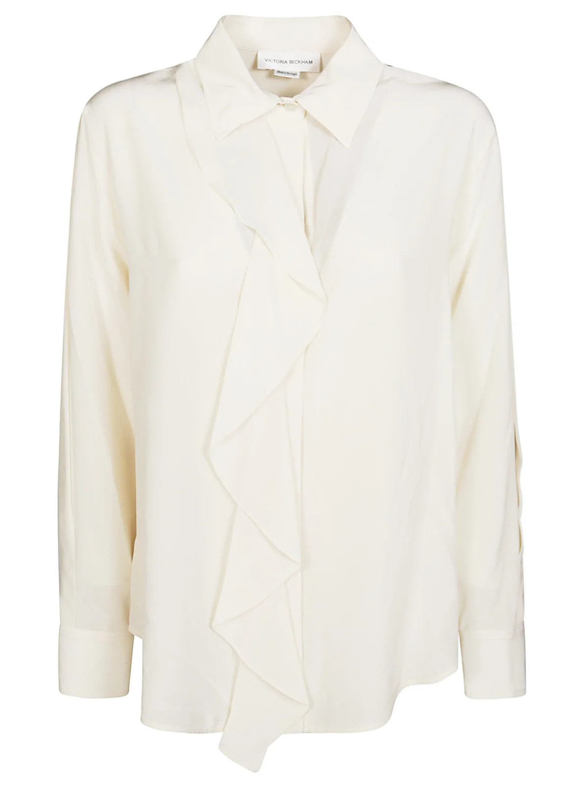 Victoria Beckham Asymmetric Ruffle Blouse | Cettire Global
