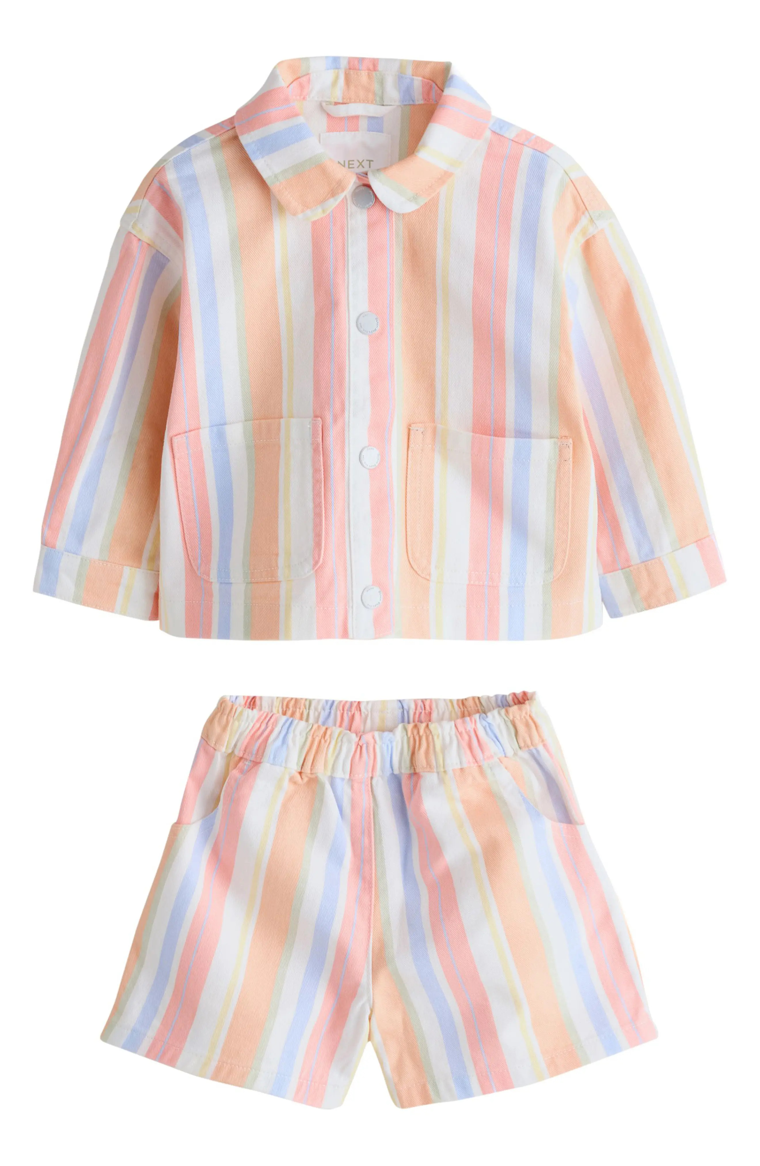 NEXT Kids' Stripe Cotton Twill Jacket & Shorts Set (Women) | Nordstrom | Nordstrom