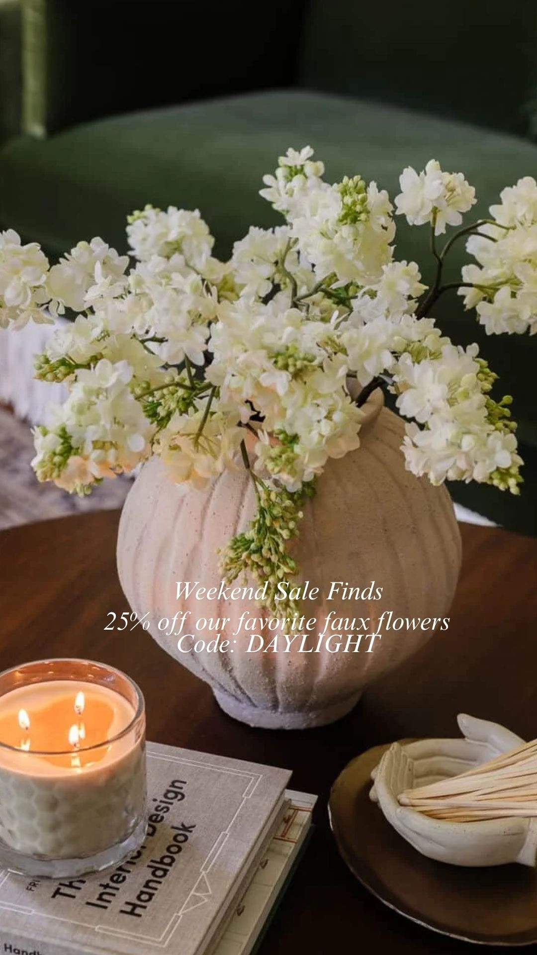 Code: DAYLIGHT   25% off our favorite faux flowers 

 

#LTKSpringSale #LTKSeasonal #LTKSaleAlert
