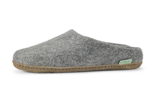 Kyrgies Wool Slippers with All Natural Sole - Low Back - Gray Women's | Kyrgies