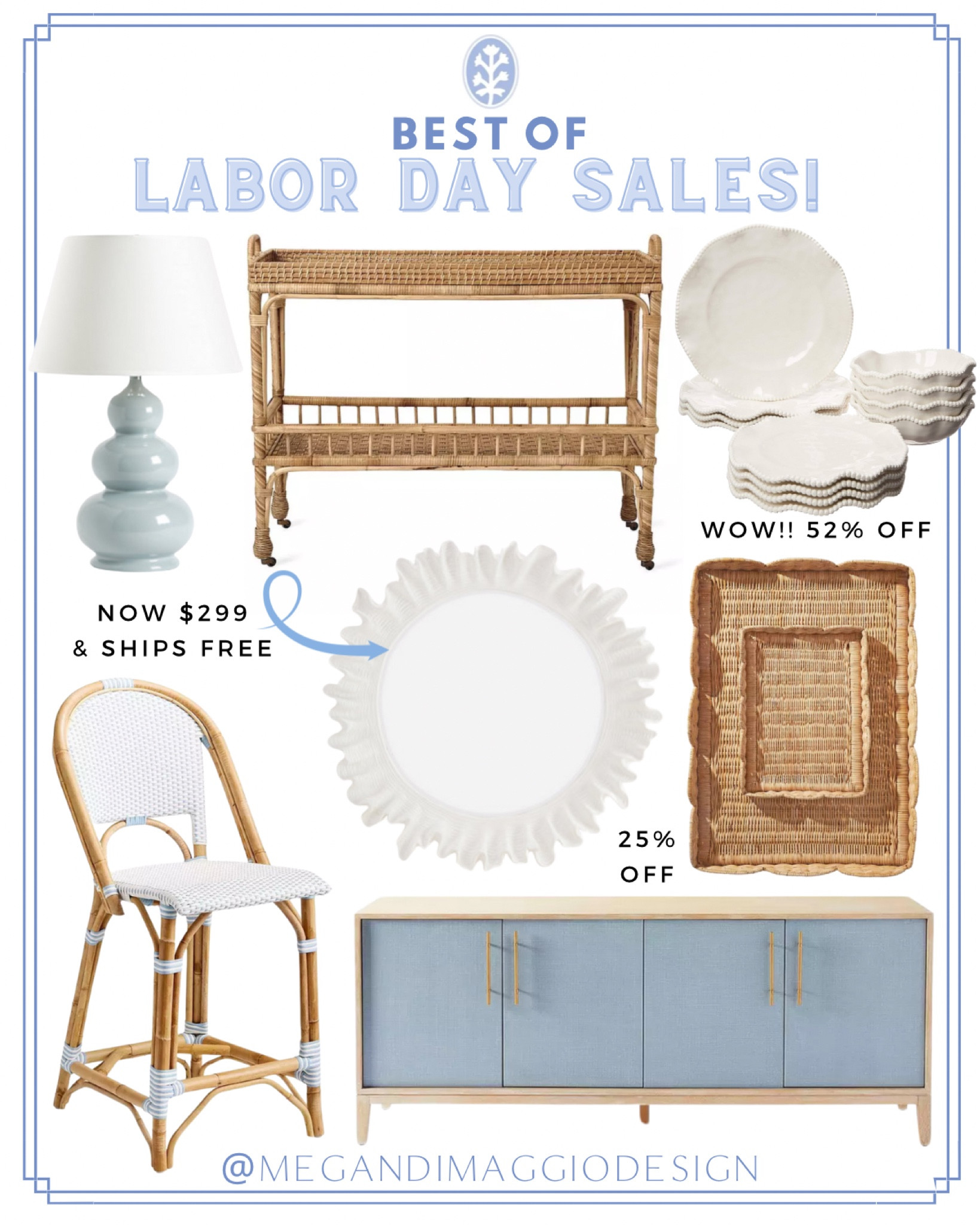 More best of Labor Day weekend sales picks!! Our favorite bistro counter stools are on sale, love love love this blue sideboard 😍, and can’t believe this 12 piece dish ware set is 52% OFF! 🤯

Plus this round scalloped mirror is now under $300 & ships free!! And these scalloped trays are 25% off!! 👏🏻👏🏻👏🏻 More picks linked! 🤍

#LTKFindsUnder100 #LTKHome #LTKFallSale