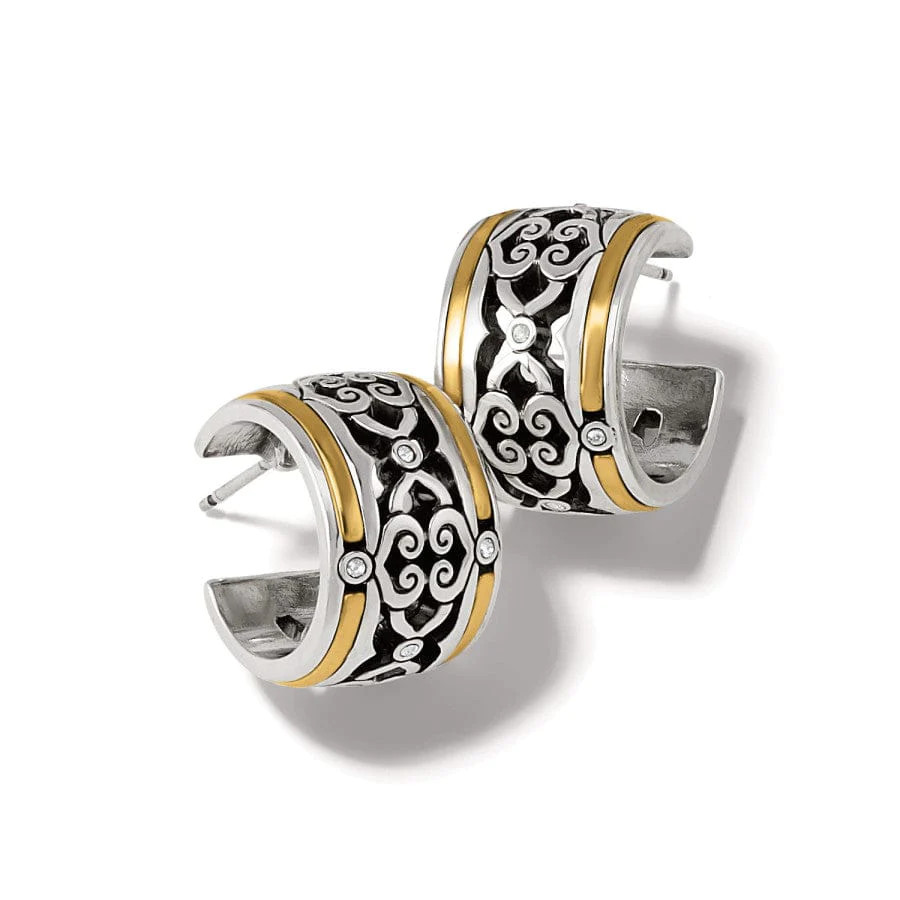 Intrigue Soiree Two Tone Hoop Earrings | Brighton