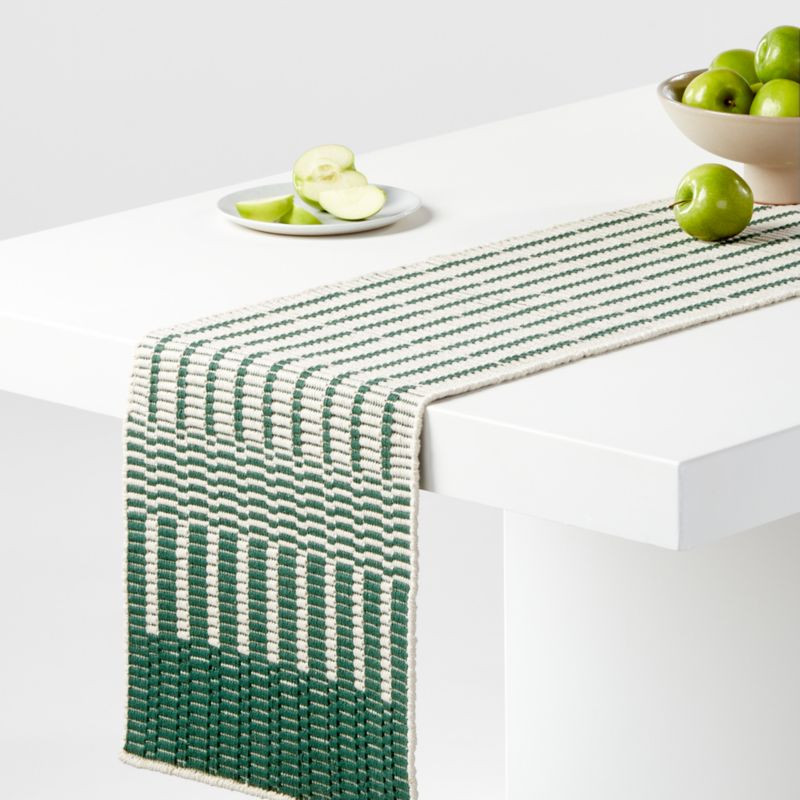 Calix 90" Christmas Table Runner + Reviews | Crate and Barrel | Crate & Barrel