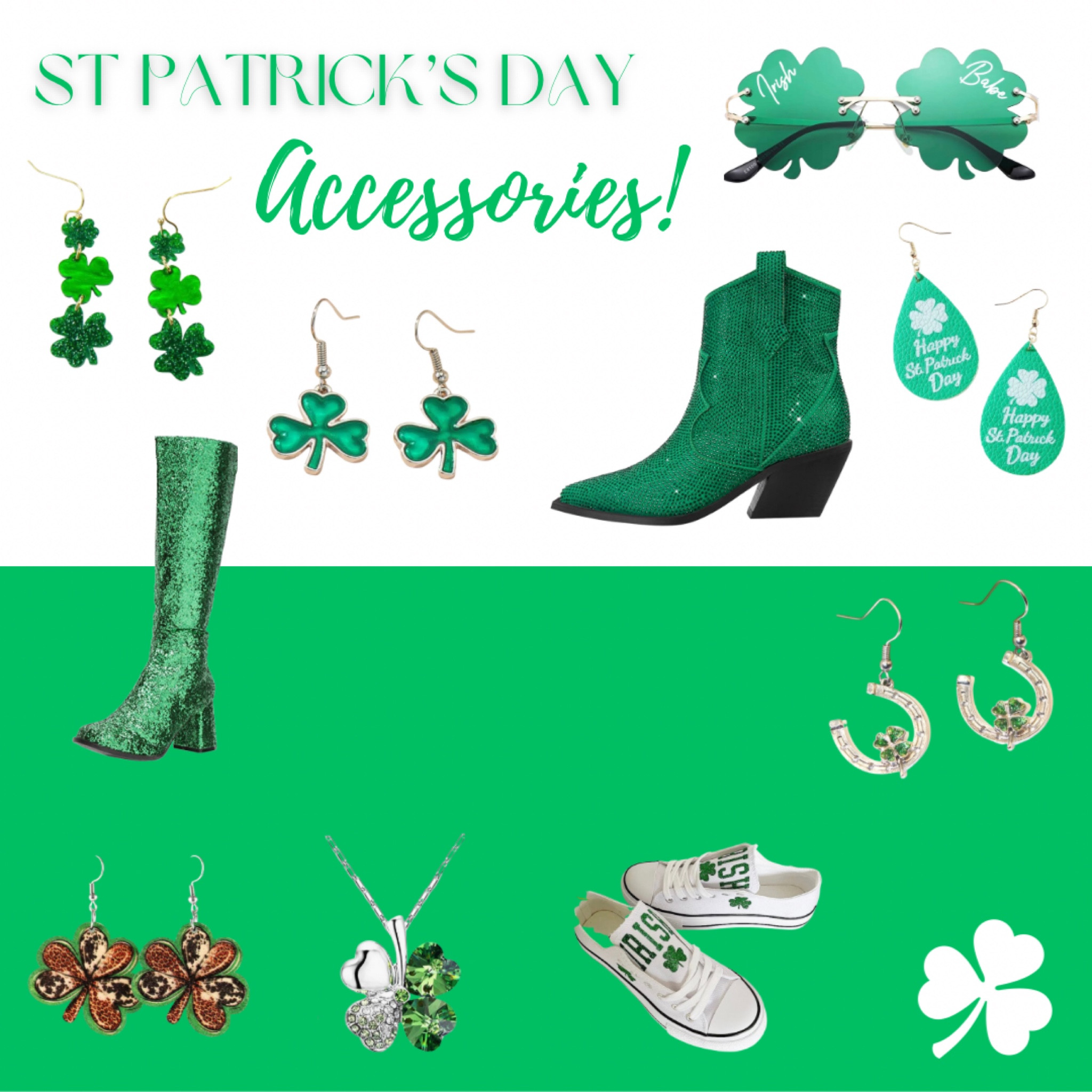 St Patrick’s day accessories, st Patrick’s day shoes, st Patrick’s day earrings, st Patrick’s day necklaces, st paddy’s day accessories 

#LTKSeasonal #LTKU #LTKunder50