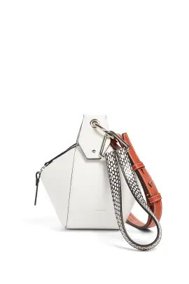 Optic White Zipper Pochette Bag | Rent the Runway