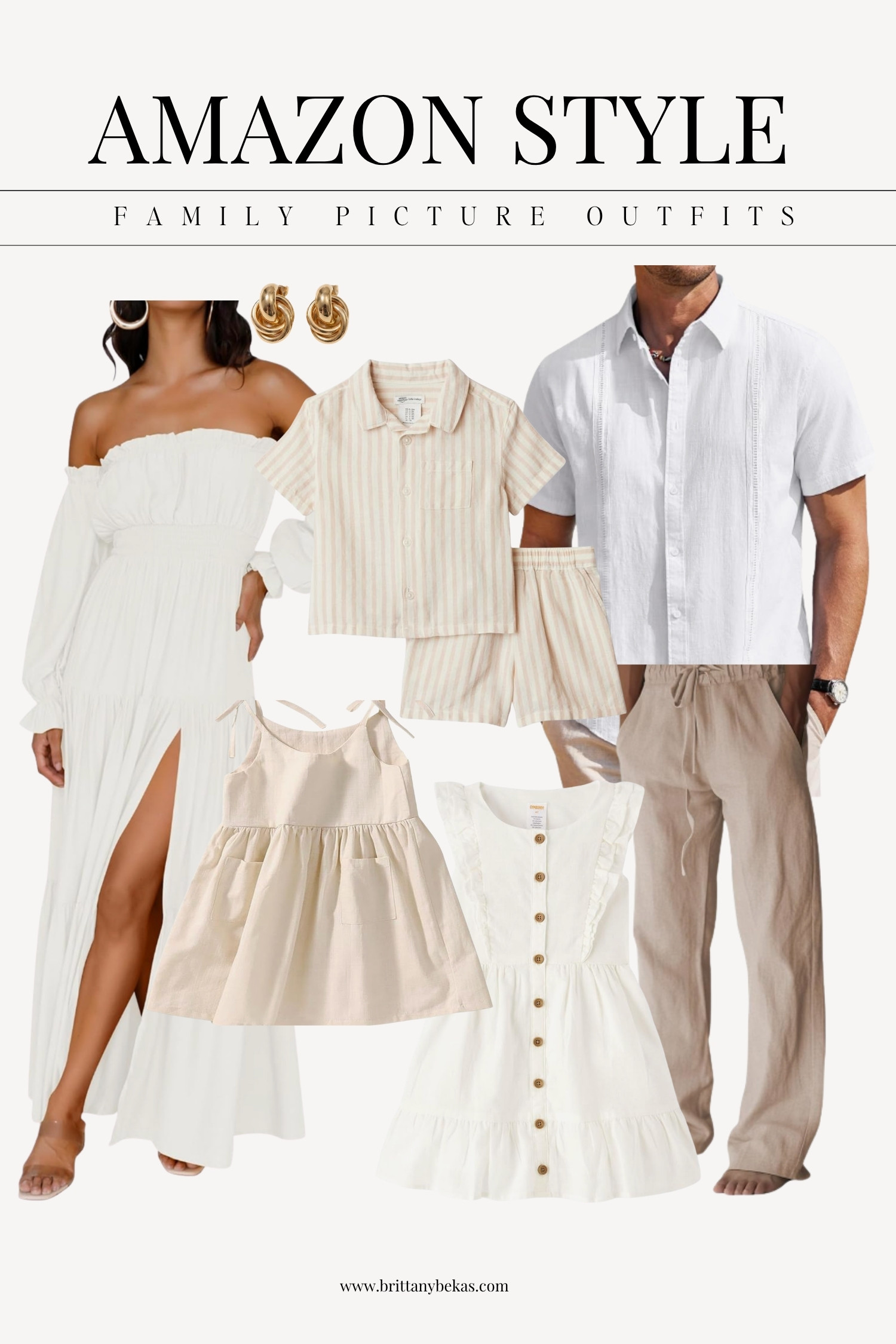 Neutral family photo outfits from
Amazon. Perfect for families taking photos this fall in a warm climate. Stick to linens and soft neutrals.

#LTKKids #LTKMens