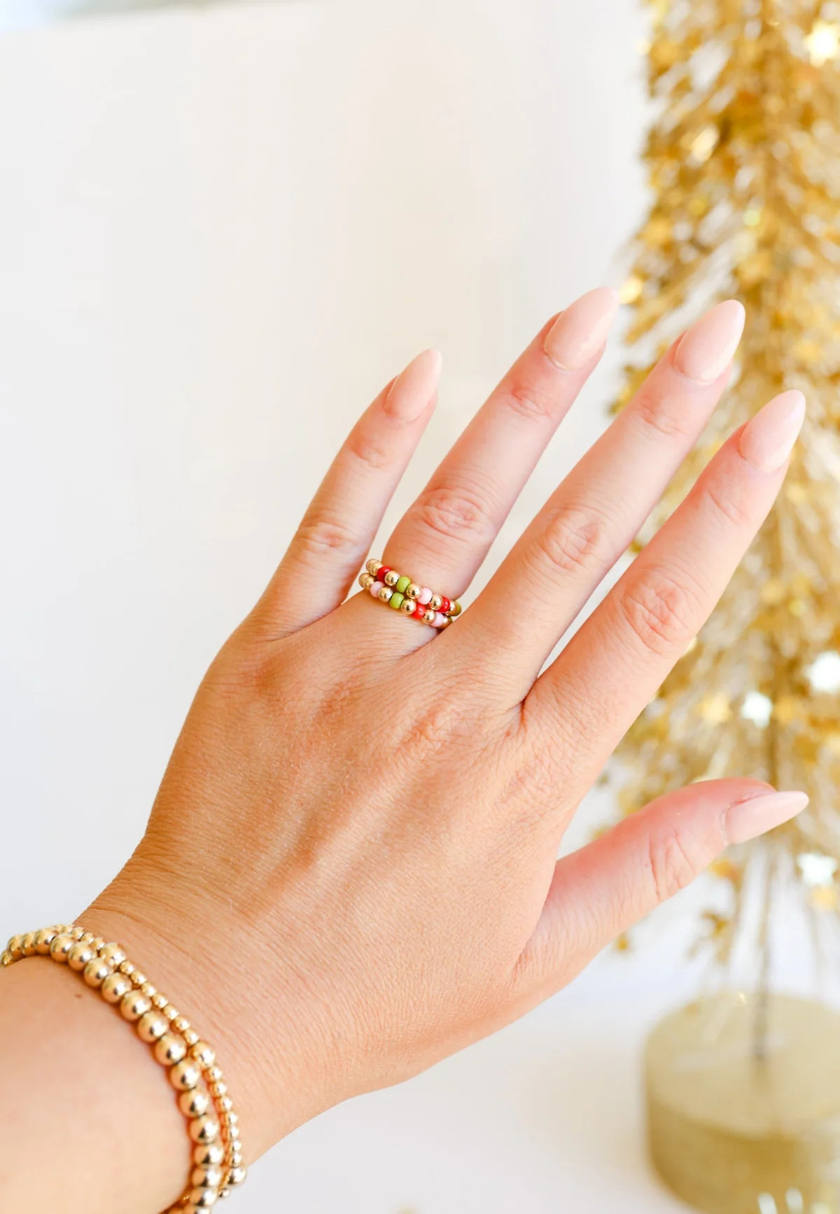 Holiday Poppi Ring | Beaded Blondes