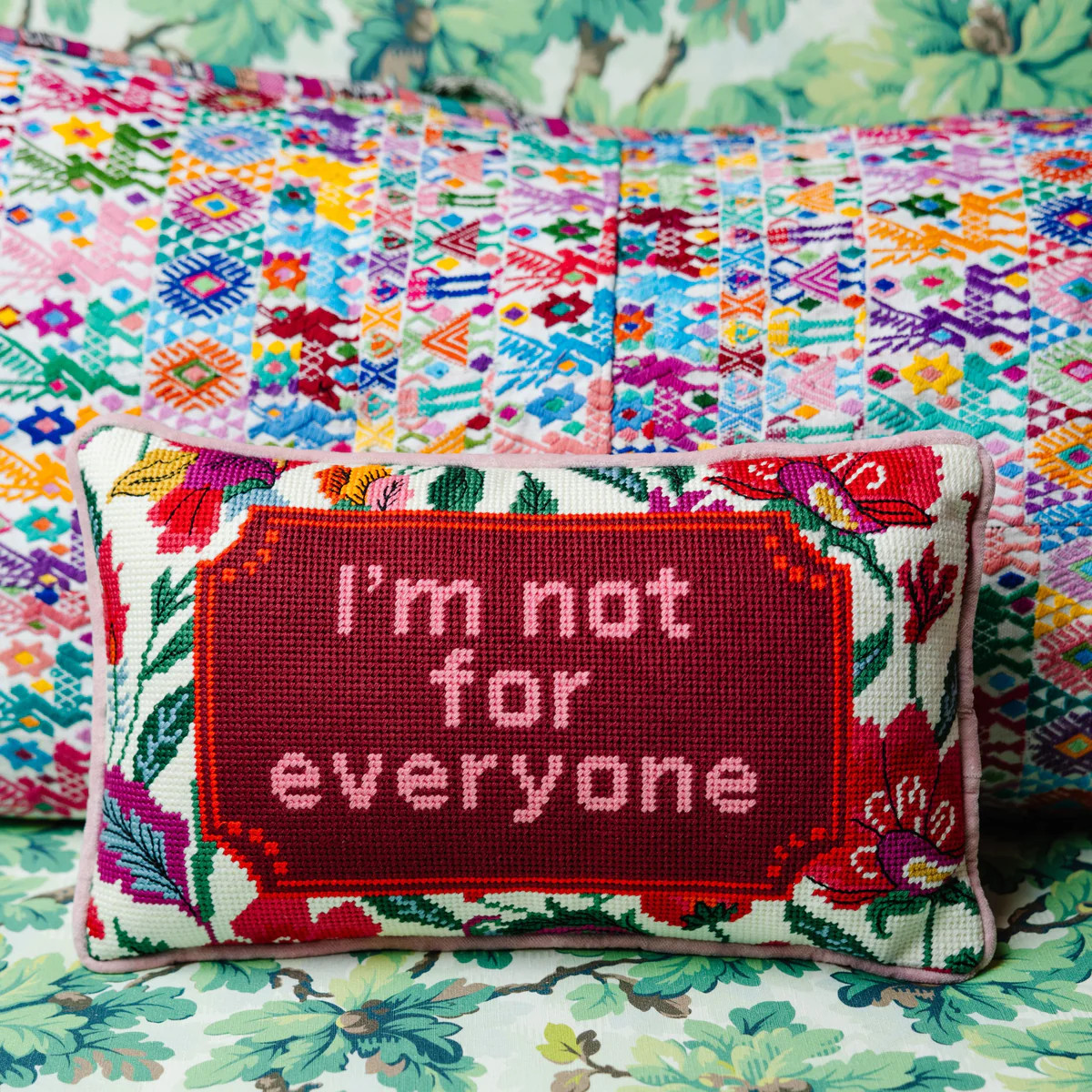 Furbish Studio - Not For Everyone Needlepoint Pillow | Furbish Studio