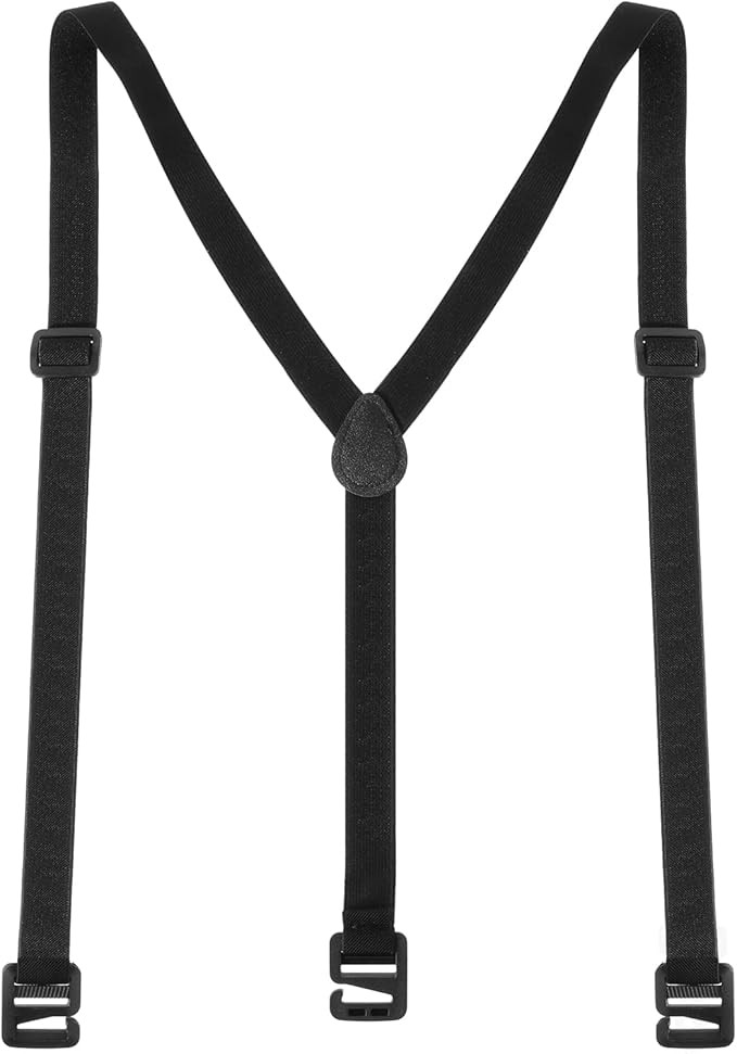 Aster Black Suspenders for Men, Hidden Suspenders Three-Point Belt Loops Elastic Adjustable Mens ... | Amazon (US)