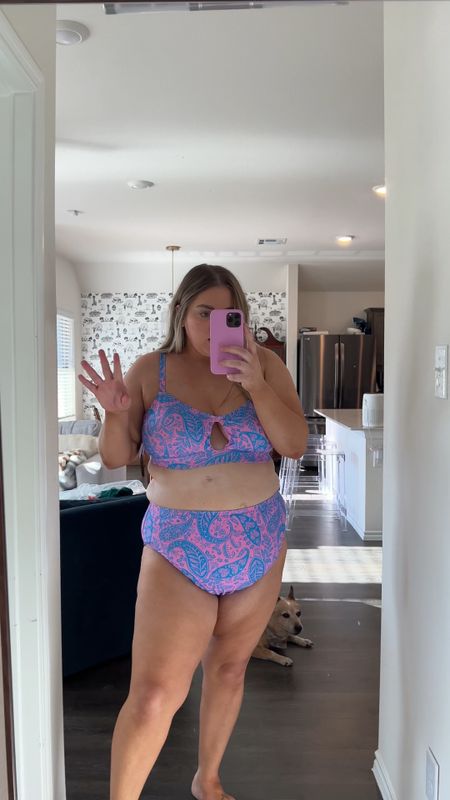 Target bikini swim plus size mid size. Wearing 1x in top and 2x in bottom. Need to size down in both as a size 16  

#LTKmidsize #LTKfindsunder50 #LTKswim